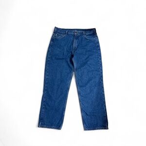 Vintage 90’s Rare Essential Flannel Lined Carhartt Denim Utility Jeans Sz 40x32